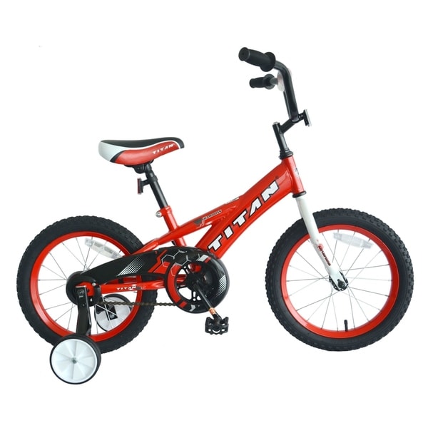 TITAN Champion Boy s BMX Bike with 16 Inch Wheels and Training