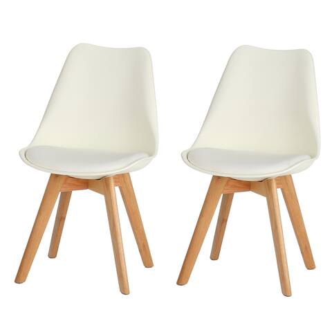 Jacob Side Chair, Soft Padded Leather Seat (Set of 2)