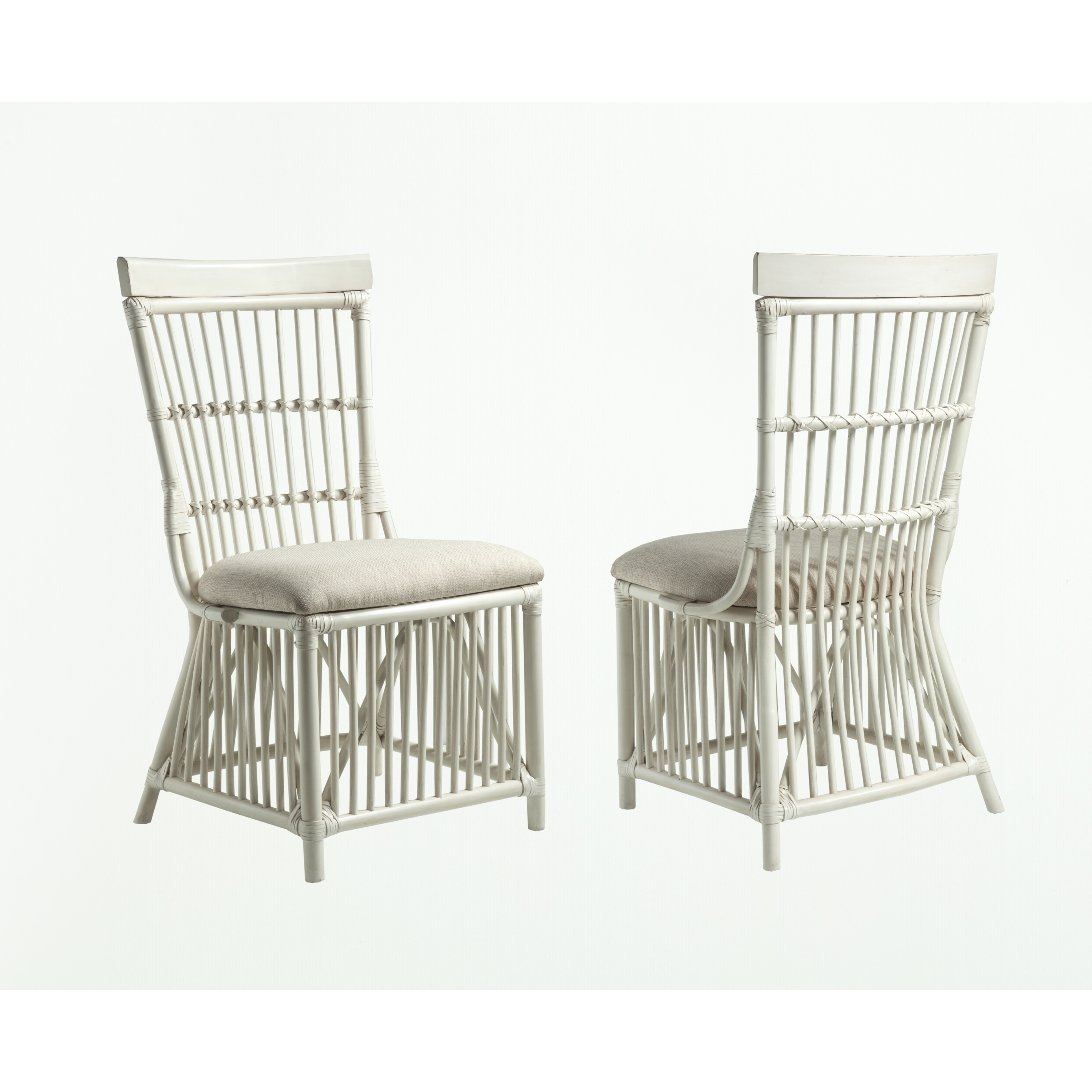 Millbrook White Rattan Chair by Panama Jack (Set of 2)