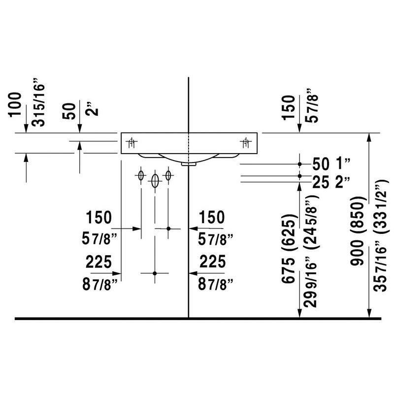 Duravit Architec Washbasin Corner Model 0448450000 White