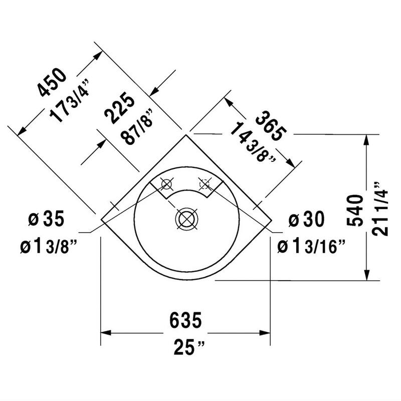 Duravit Architec Washbasin Corner Model 0448450000 White