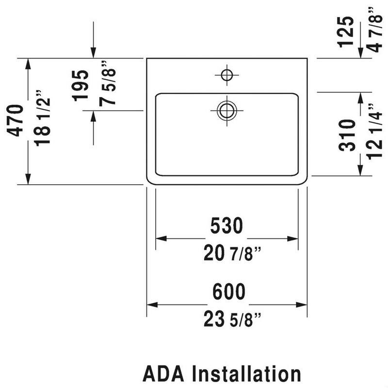 Duravit Vero Furniture Washbasin 0454600000 White