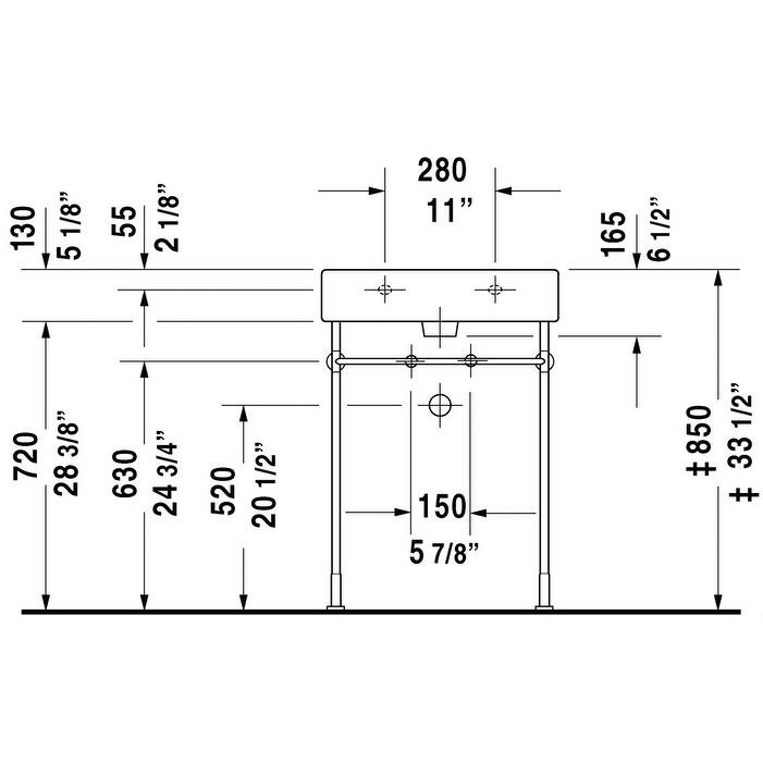 Duravit Vero Furniture Washbasin 0454600000 White