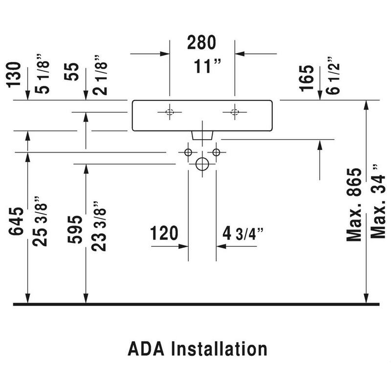 Duravit Vero Furniture Washbasin 0454600000 White