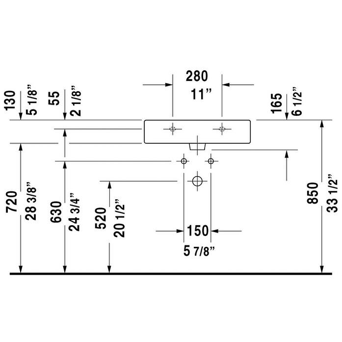 Duravit Vero Furniture Washbasin 0454600000 White