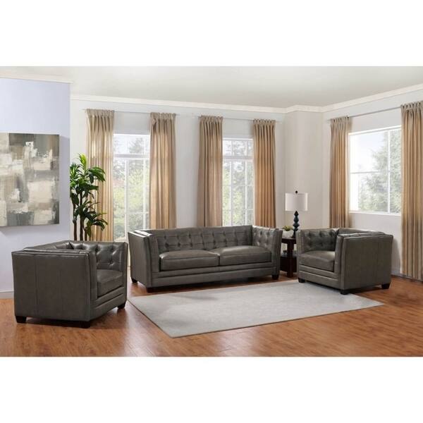 Milan Leather Sofa and Two Chair Set Bed Bath & Beyond 19996886