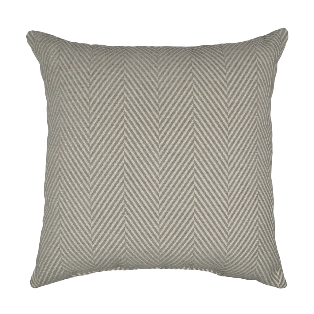 Sherry Kline Chevron Chenille 20-inch Decorative Pillow - taupe
