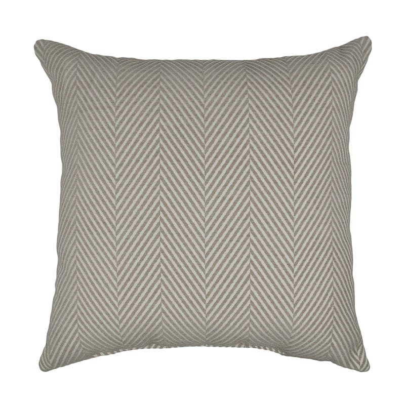 Sherry Kline Chevron Chenille 20-inch Decorative Pillow - taupe