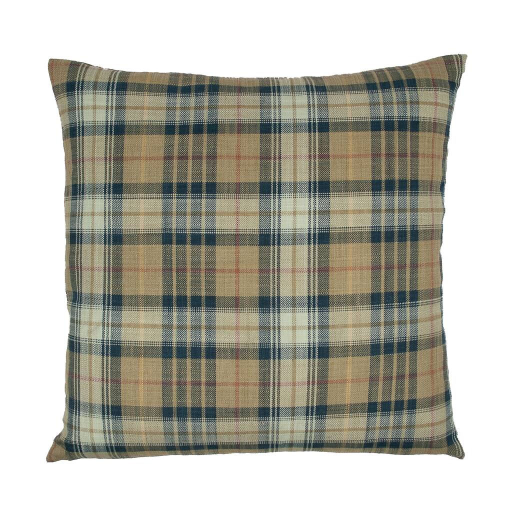 Sherry Kline Tartan 20-inch Decorative Pillow - Tan/Multi