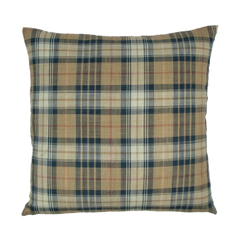 Sherry Kline Tartan 20-inch Decorative Pillow - Tan/Multi