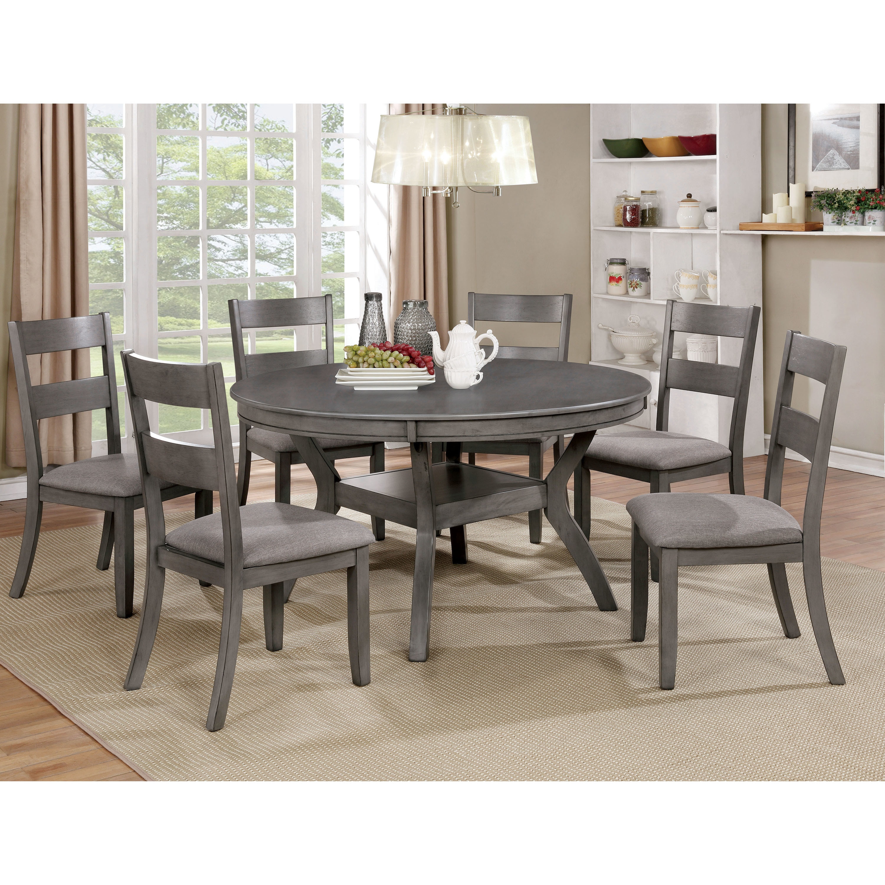 Relia Transitional 54 Inch Round Dining Table By Foa Relia Transitional 54 Inch Round Dining Table By Foa