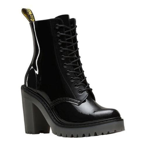 black patent hiker boots