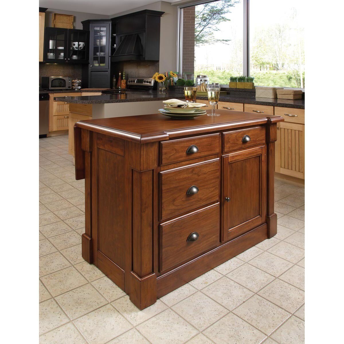 Copper Grove Garner Lake Rustic Cherry Kitchen Island Copper Grove Garner Lake Rustic