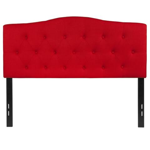 Medford Full Size Red Fabric Upholstered Tufted Headboard