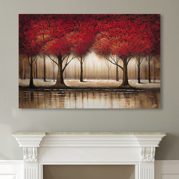 Camp Fire at Night Warm in Winter 5 Piece Canvas Art Print Picture Wall Decor