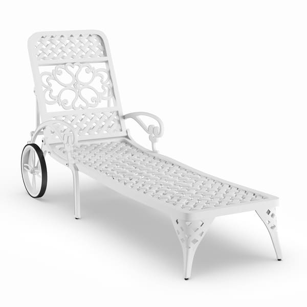 Shop Biscayne White Chaise Lounge Chair On Sale Free Shipping