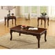 preview thumbnail 1 of 8, Mariefey Traditional Solid Wood 48-inch 3-Piece Coffee and and Side Table Set by Furniture of America