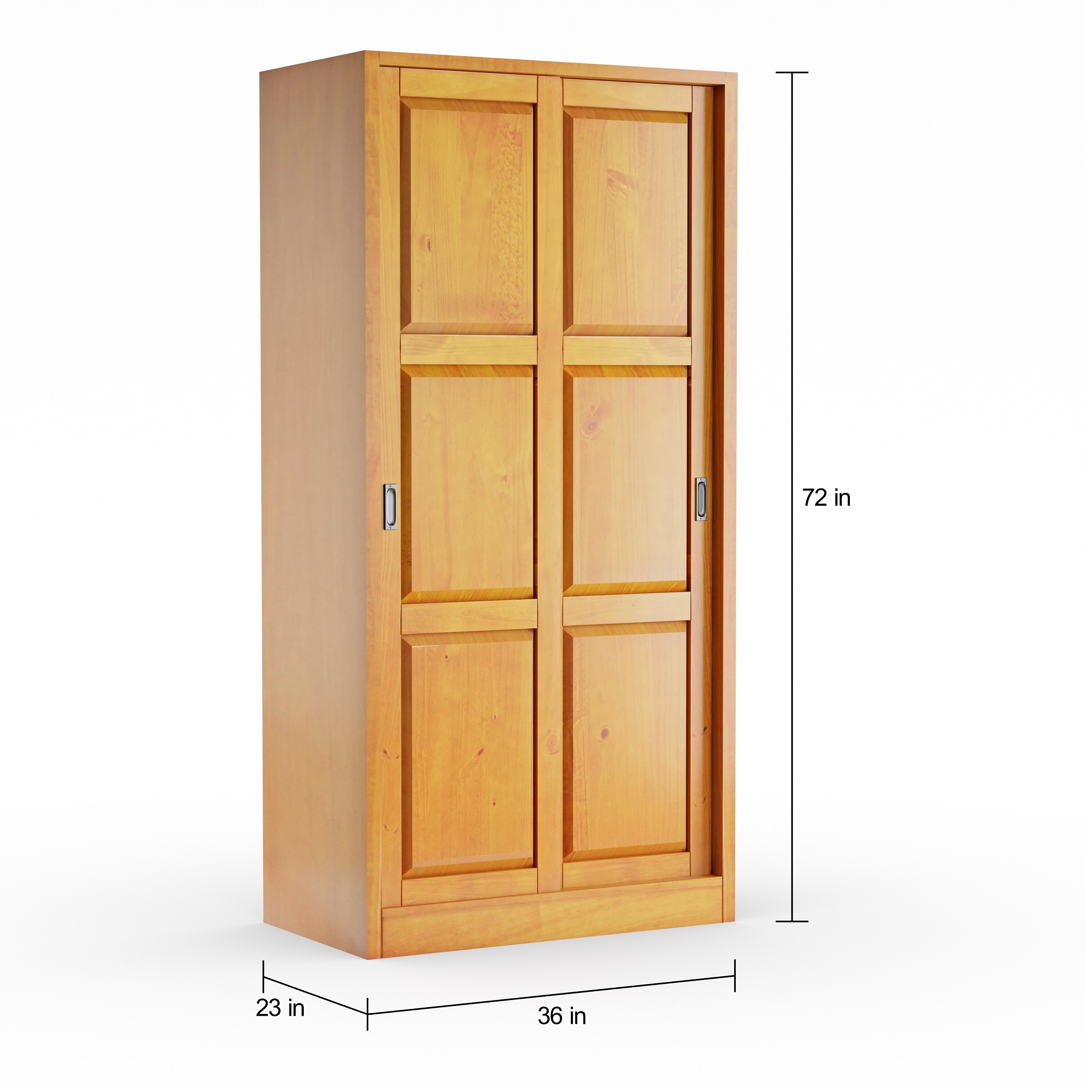 Copper Grove Caddo Customizable Solid Wood Wardrobe With Two Sliding Doors