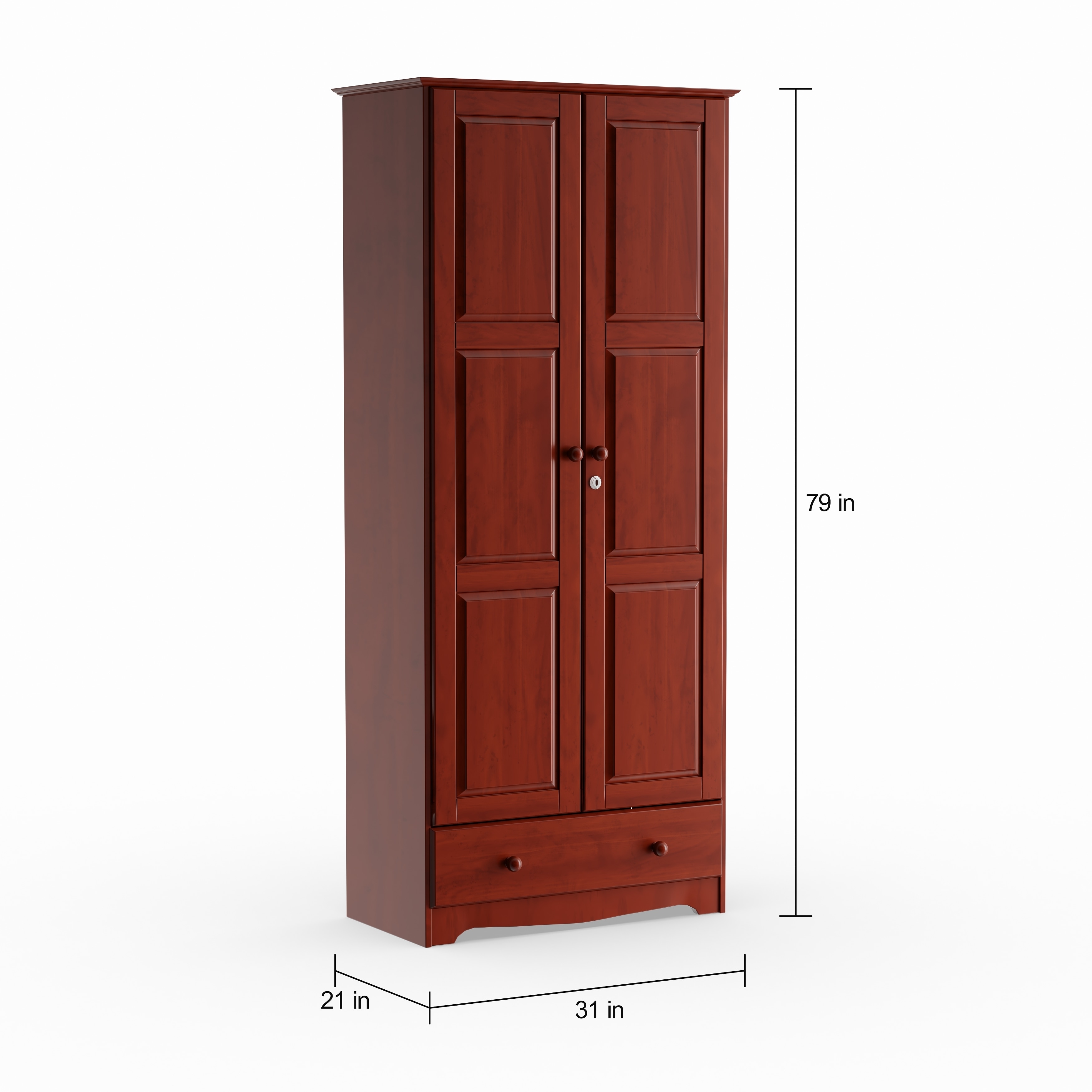 Shop Copper Grove Caddo Flexible Solid Wood Customizable Wardrobe