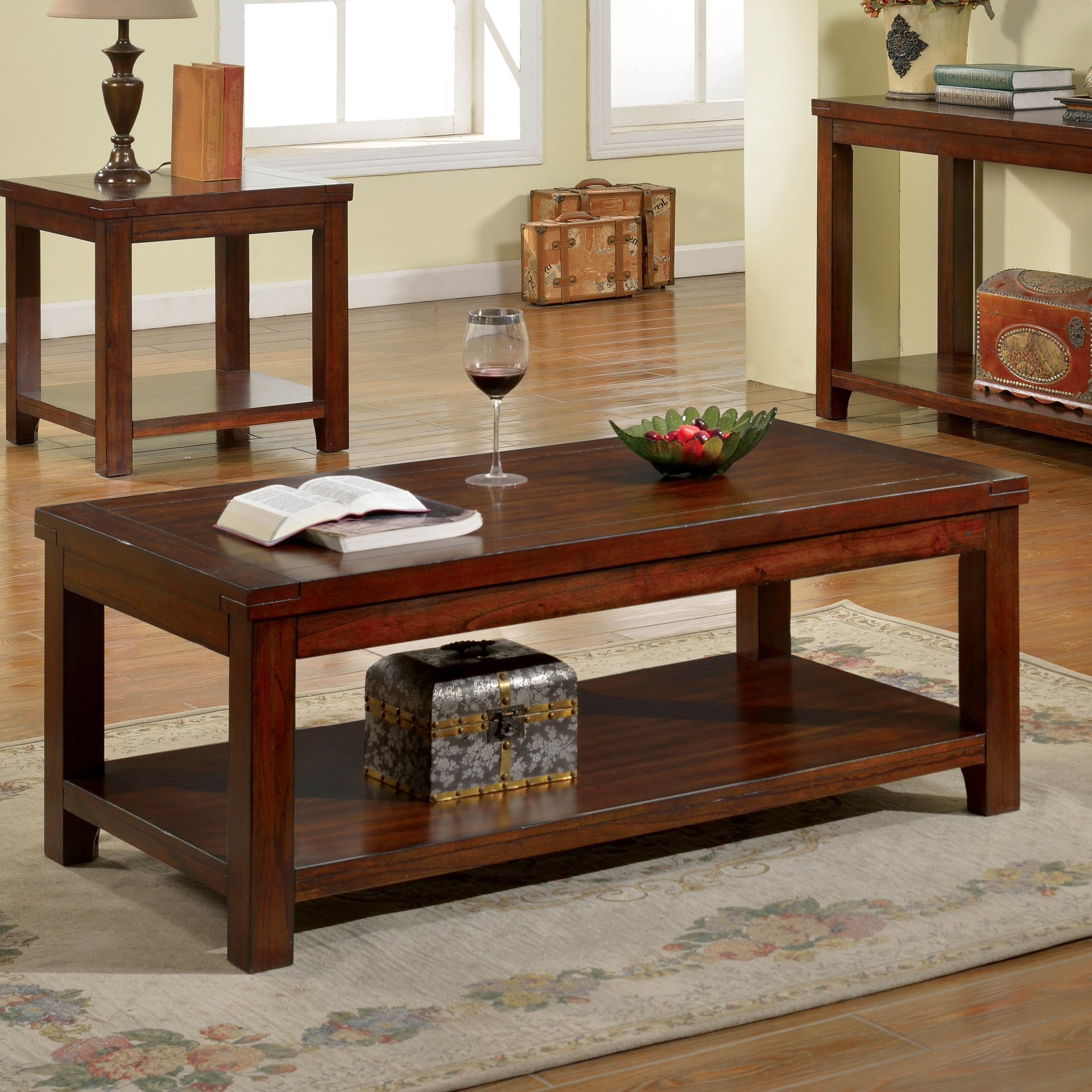 Copper Grove Bowron Dark Cherry Coffee Table Dark Cherry N/A | eBay