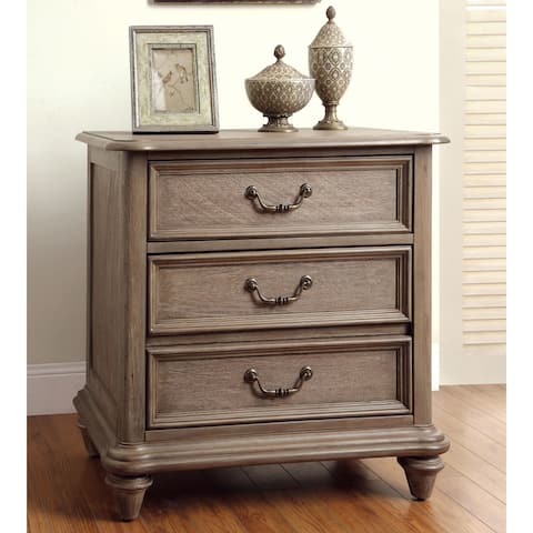 Furniture of America Rusi Rustic Brown Solid Wood 2-drawer Nightstand
