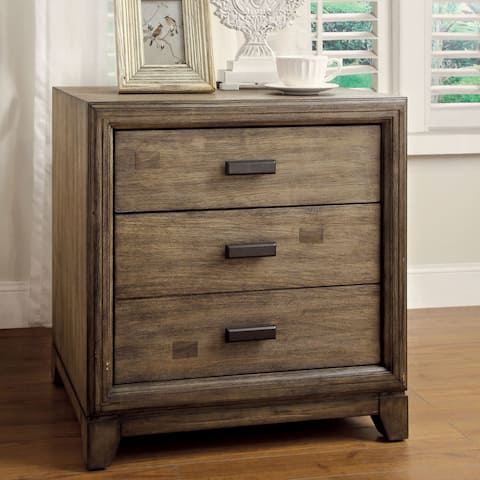 Furniture of America Arian Natural Ash Solid Wood 2-drawer Nightstand