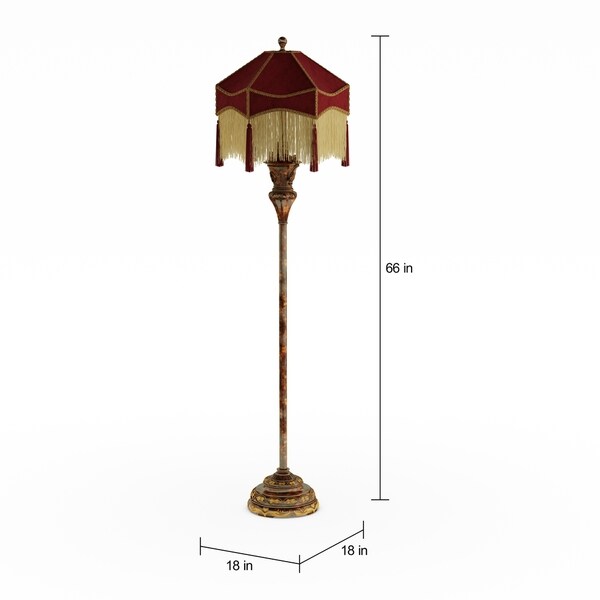 burgundy floor lamp