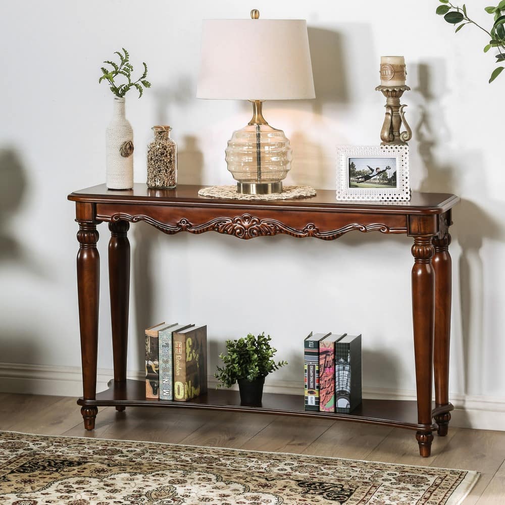 Mieville Traditional Cherry 48-inch Wood Sofa Table by Gracewood Hollow