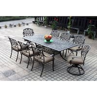 Havenside Home Wares Bronze Cast Aluminum Rectangular 9-piece Dining Set