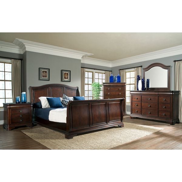 Gracewood Hollow Bujalski Cherry King Sleigh 6pc Bedroom Set Gracewood Hollow Bujalski Cherry King Sleigh 6pc Bedroom Set