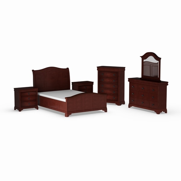 Gracewood Hollow Bujalski Cherry Queen Sleigh 6pc Bedroom Set Gracewood Hollow Bujalski Cherry Queen Sleigh 6pc Bedroom Set