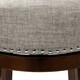 Furniture of America Fendeson Contemporary Fabric Nailhead Swivel Bar Stool (Set of 2) - Thumbnail 9