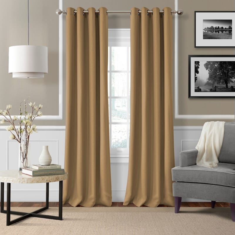 Strick & Bolton Krupa Grommet Linen Curtain Panel