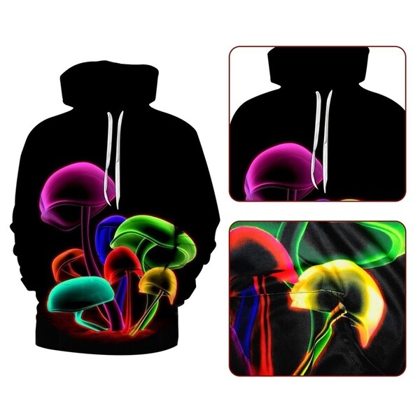 mushroom print hoodie
