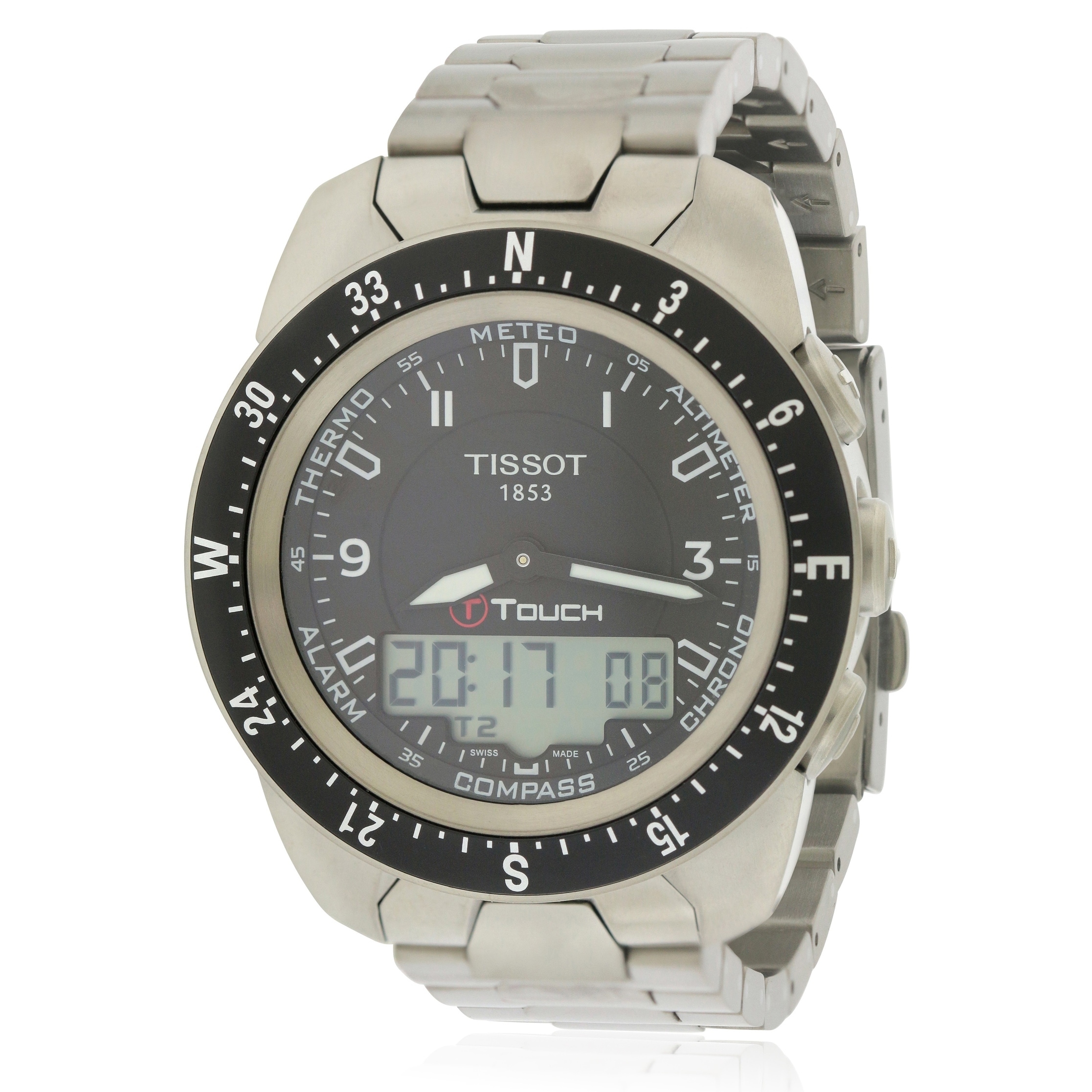 T-Touch Expert Pilot Titanium Mens Watch T0134204405700 - Overstock -  20004164