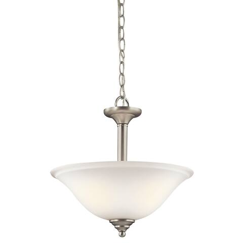 Kichler Lighting Armida Collection 2-light Brushed Nickel LED Pendant/Semi-Flush Mount