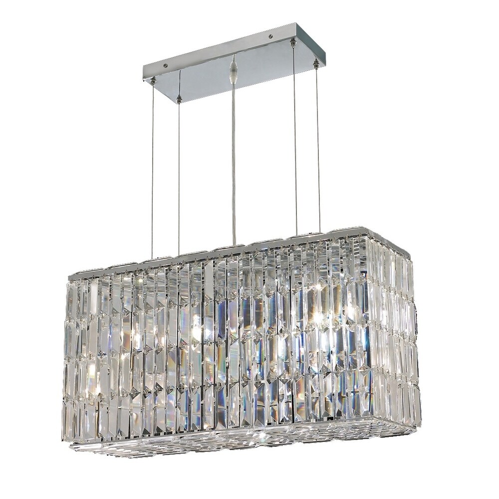 Maxime 8-Light 26 in. Chrome Chandelier (Swarovski Crystal/UL Listed/Dimmable - chrome (spectra swarovski crystals)) - Chandeliers For Bedrooms by Overstock.com