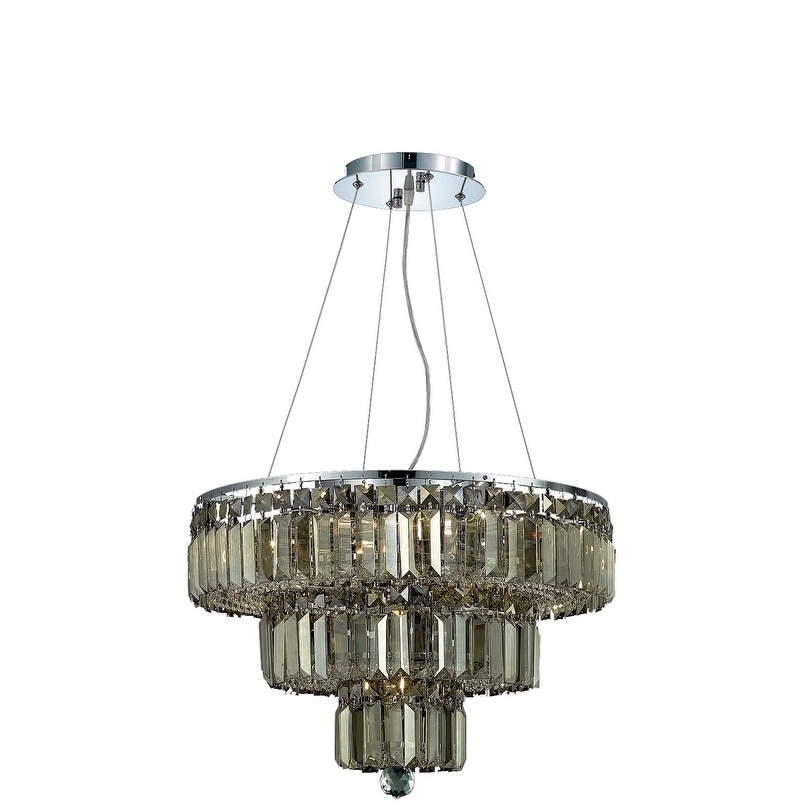 Maxime 9-Light 20 in. Chrome Chandelier (Available with Royal Cut Crystals or SwarovskiÃ‚Â® Elements Crystals) (Swarovski Crystal/UL Listed/Dimmable - - Chandeliers For Bedrooms by Overstock.com