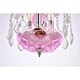 preview thumbnail 6 of 10, Rococo 3-Light 11 in. Pendant with Royal Cut Crystals (Available in Chrome, Gold, Golden Teak, Pink, White)