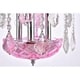 preview thumbnail 9 of 10, Rococo 3-Light 11 in. Pendant with Royal Cut Crystals (Available in Chrome, Gold, Golden Teak, Pink, White)