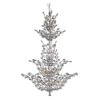 Orchid 25-Light 54 in. Chandelier (Available in Chrome, Dark Bronze, Gold) (Dimmable - Chrome - chrome (spectra swarovski crystals)) - Chandeliers For Bedrooms by Overstock.com
