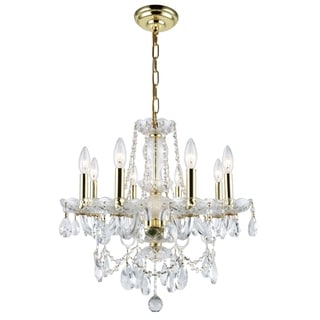 Allured Crystal ChandelierSolid White Shade Allured Crystal ChandelierSolid White Shade