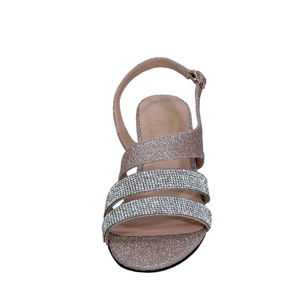 wide width rhinestone sandals