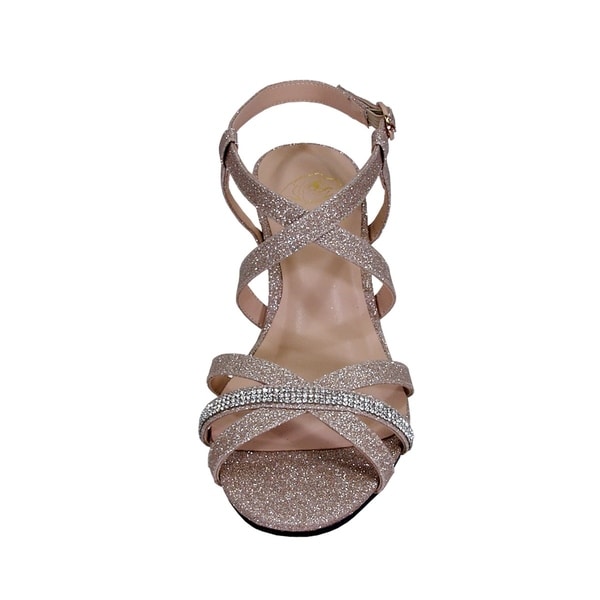 wide width rhinestone sandals