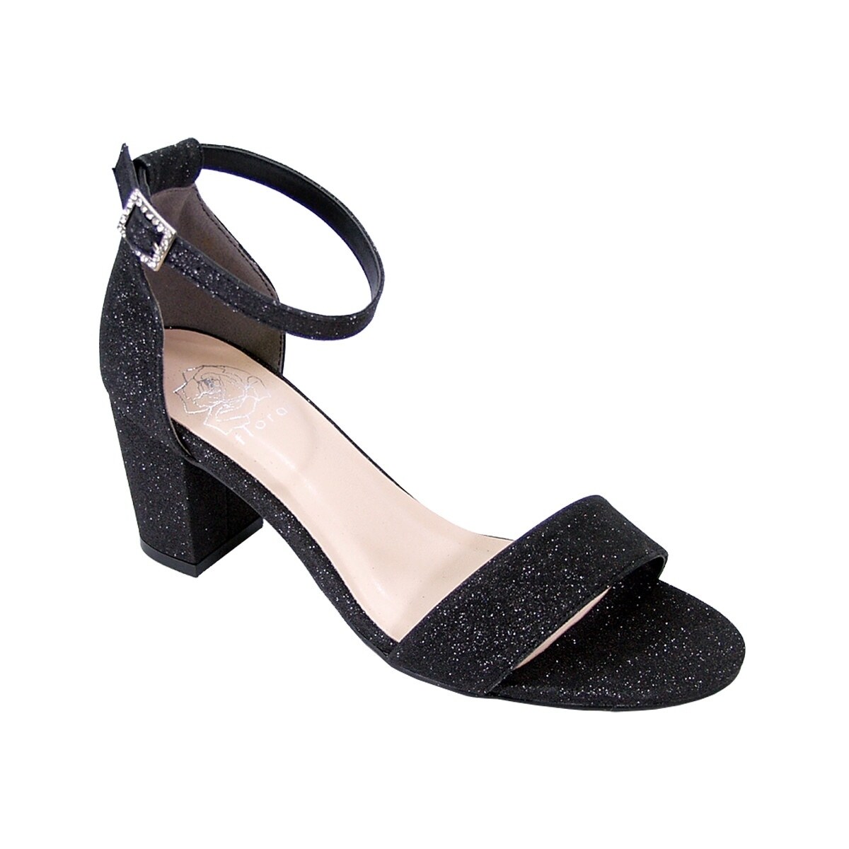 black party sandals