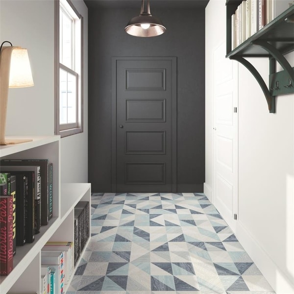 SomerTile 6.5x6.5-inch Buon Melange Blue Porcelain Floor and Wall Tile (20 tiles/6.33 sqft.)