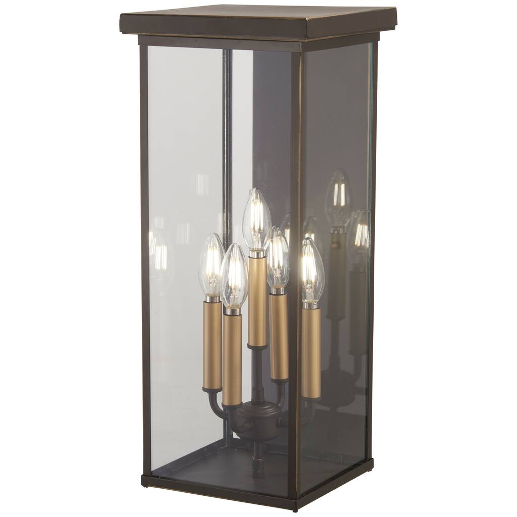 Lavery Casway Oil Rubbed Bronze & Clear Glass 5 Light Pocket Lantern