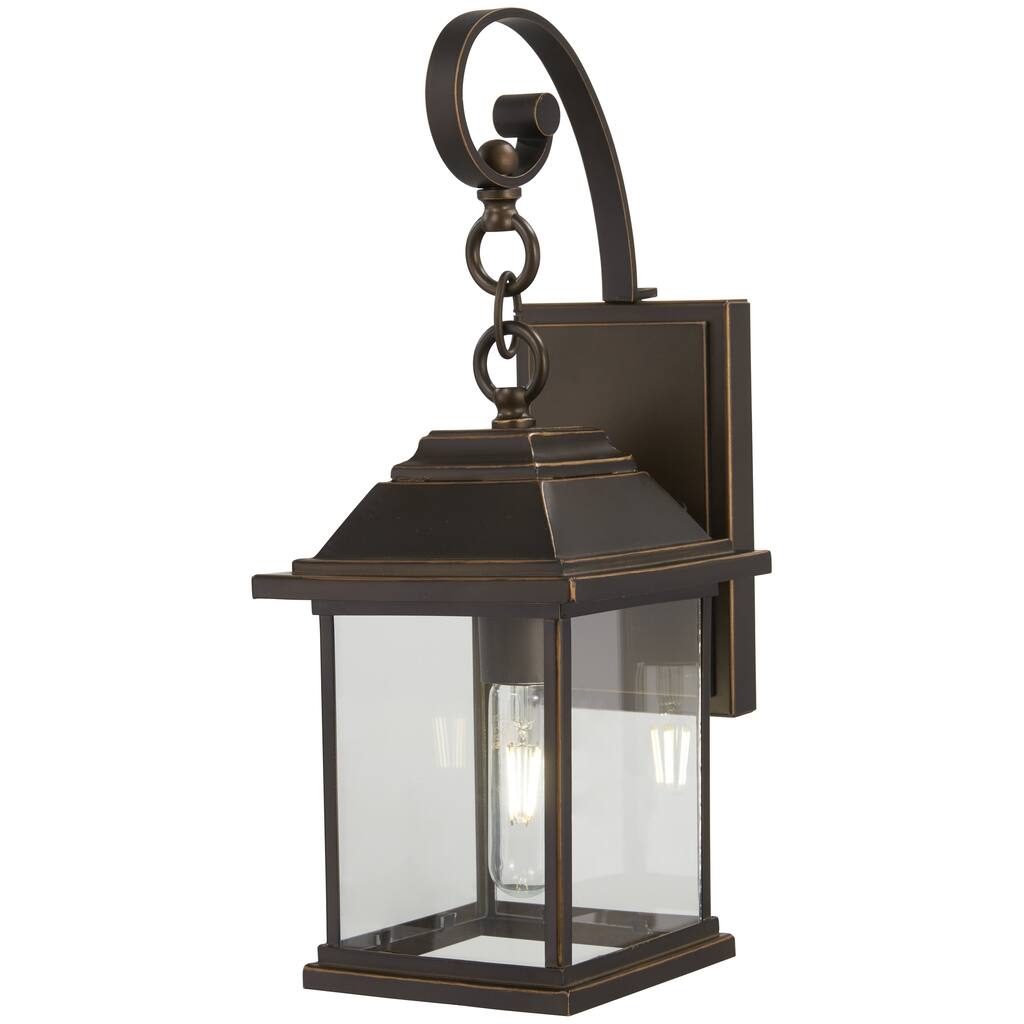 Lavery Mariner Pointe Bronze & Clear Glass 1 Light Outdoor Wall Mount