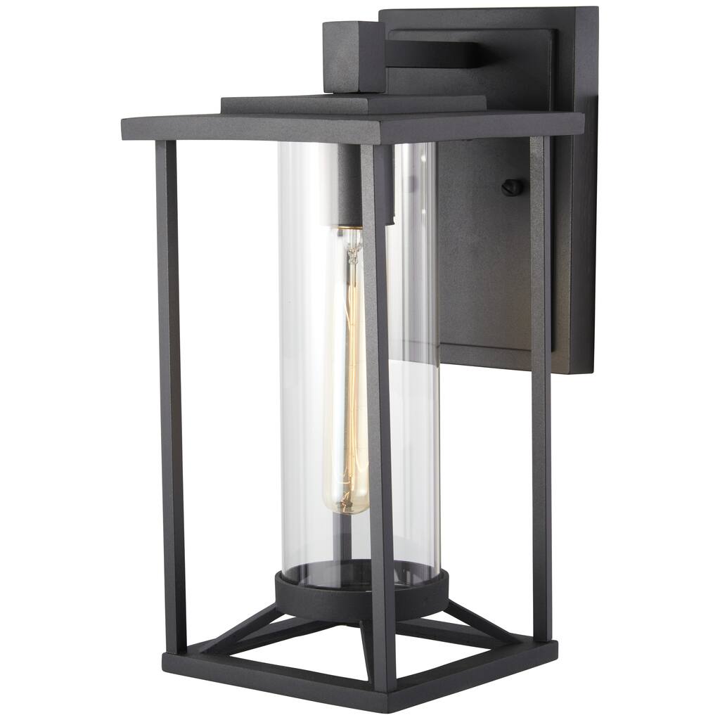 The Great Outdoors Trescott Coal And Clear 1 Light Outdoor Wall Mount