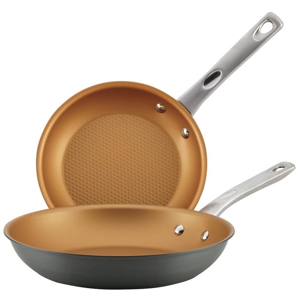 Rachael Ray Twin Pack Hard-anodized Nonstick Skillet Set With